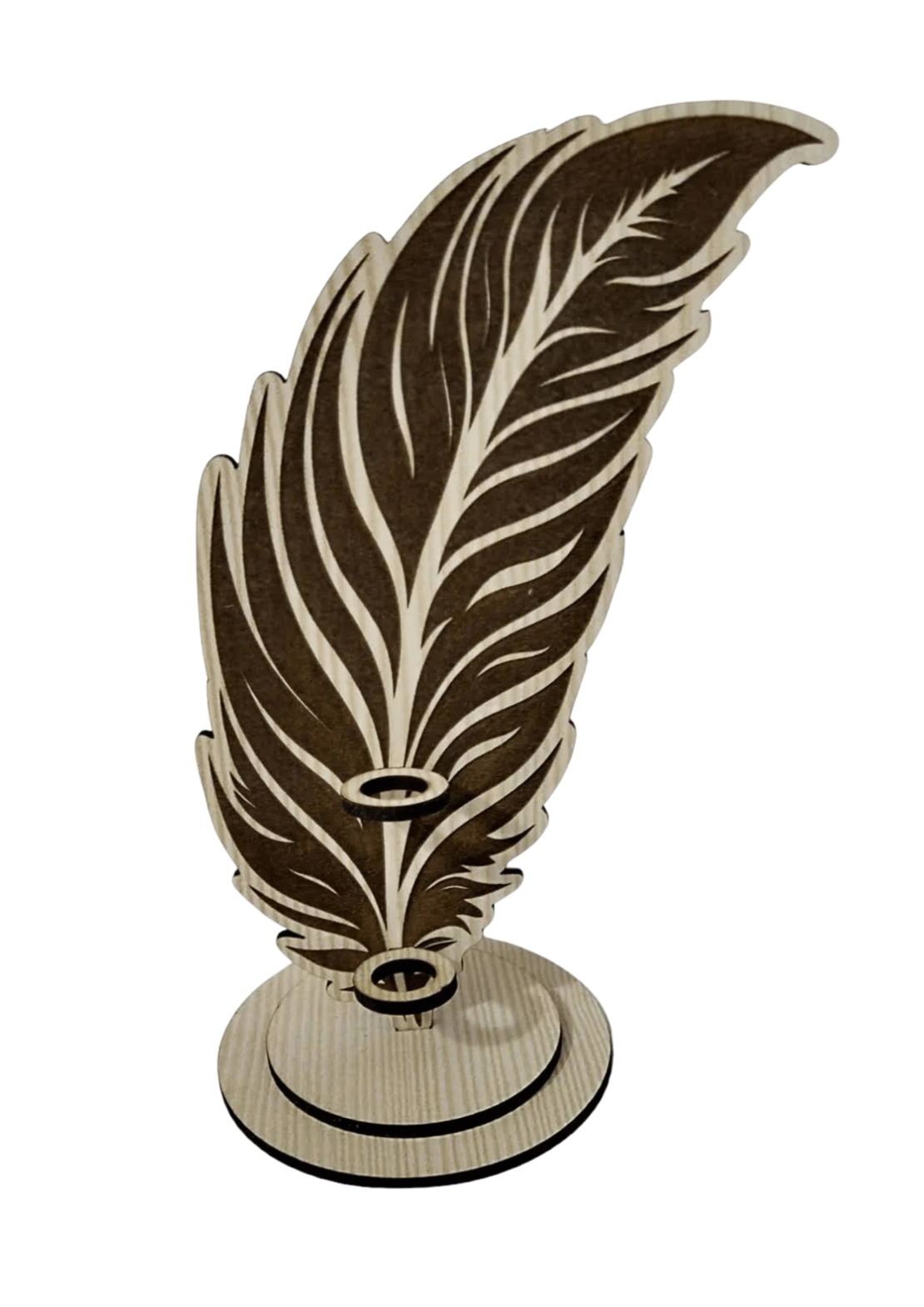 Дървено перо-поставка за химикал или молив