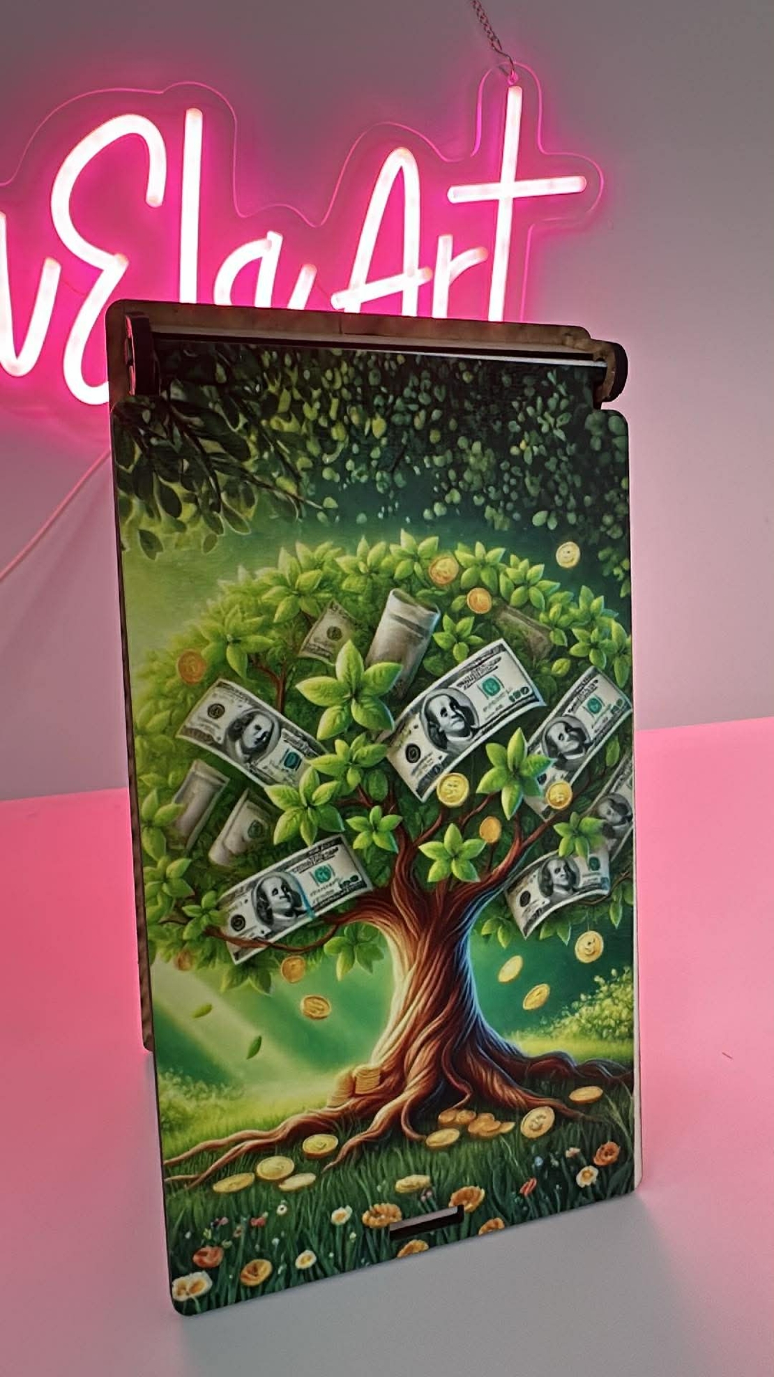 Дървена кутия за пари-Дървото на парите