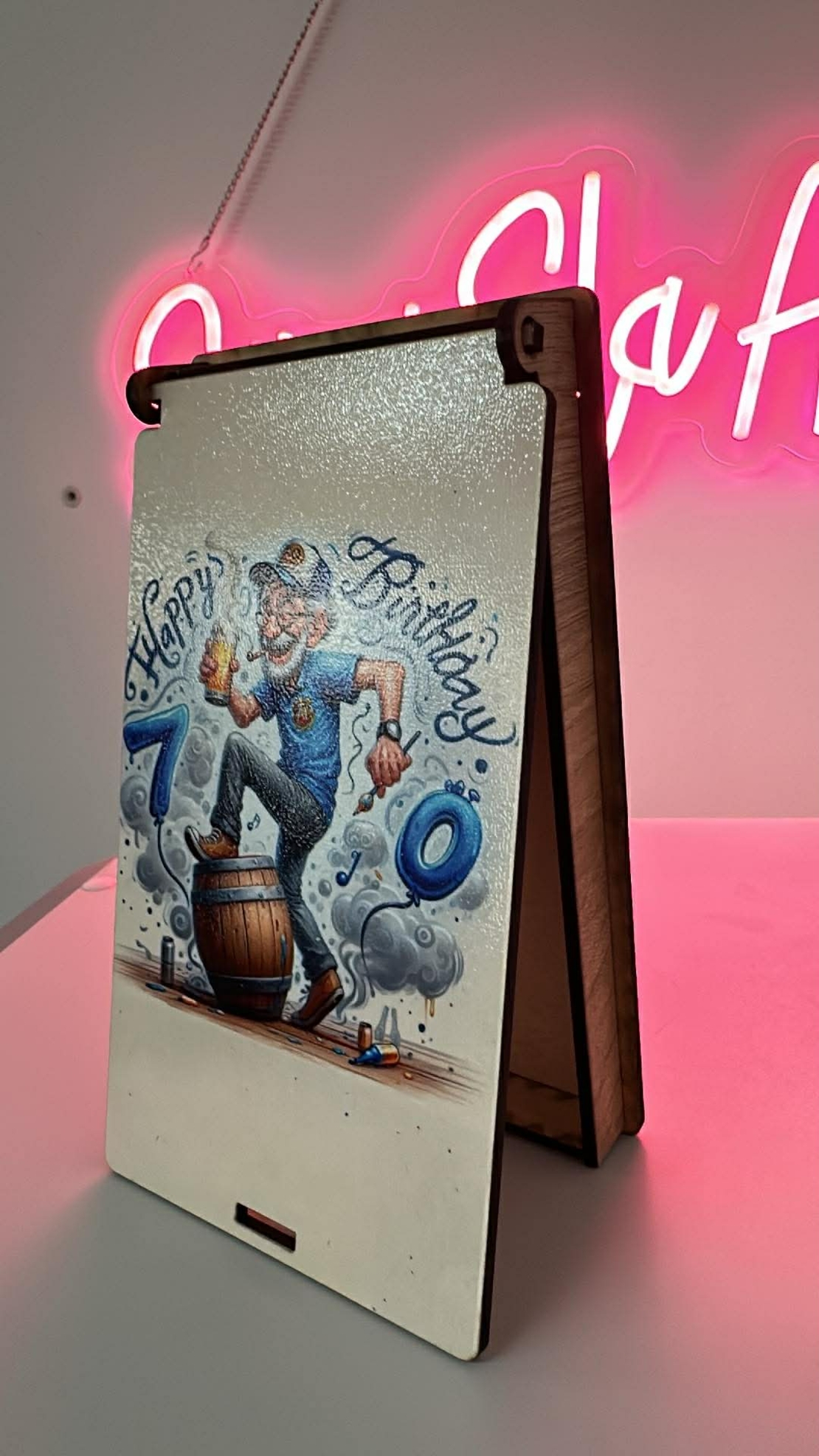 Дървена кутия за пари-Честит Юбилей мъж