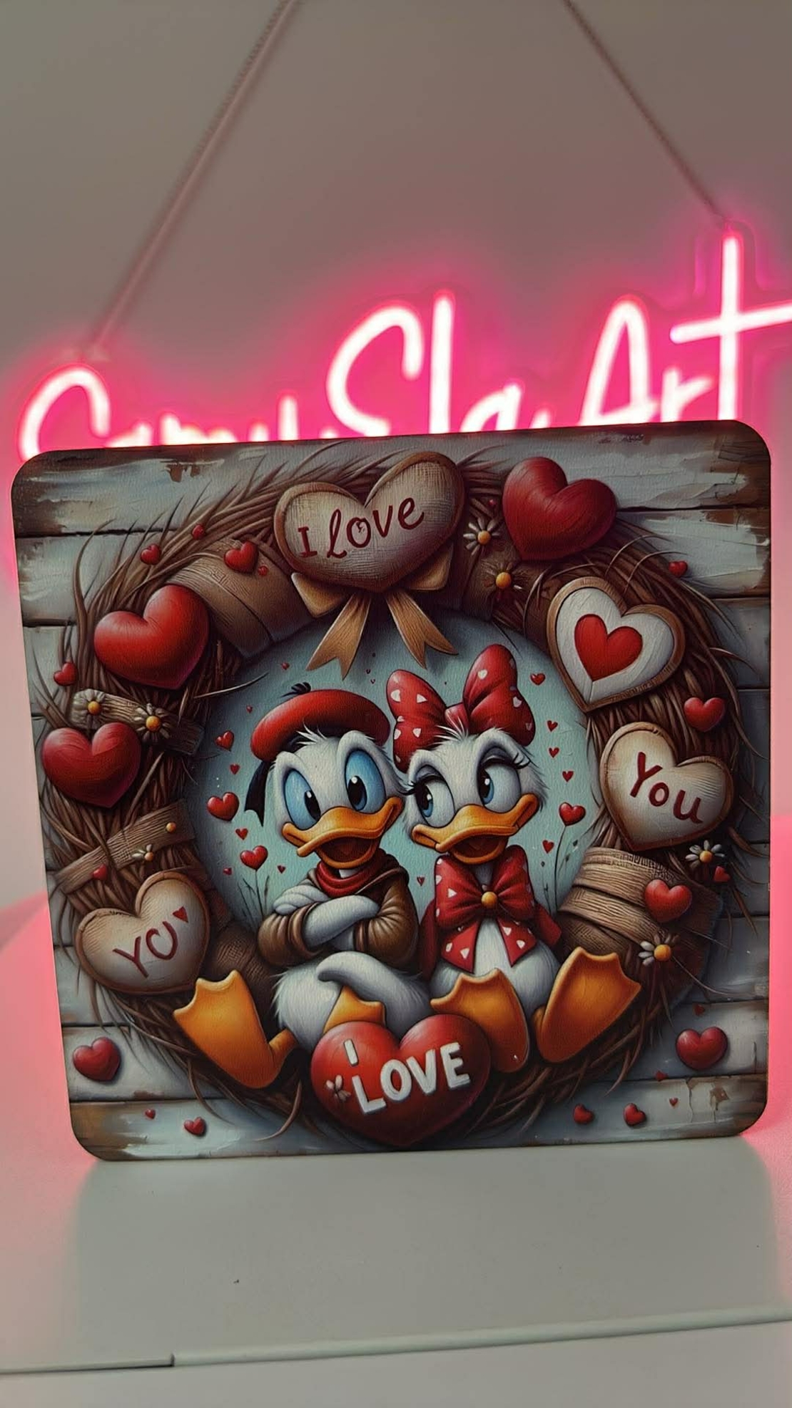 Лукс дървена касичка с цветен UV печат патенца