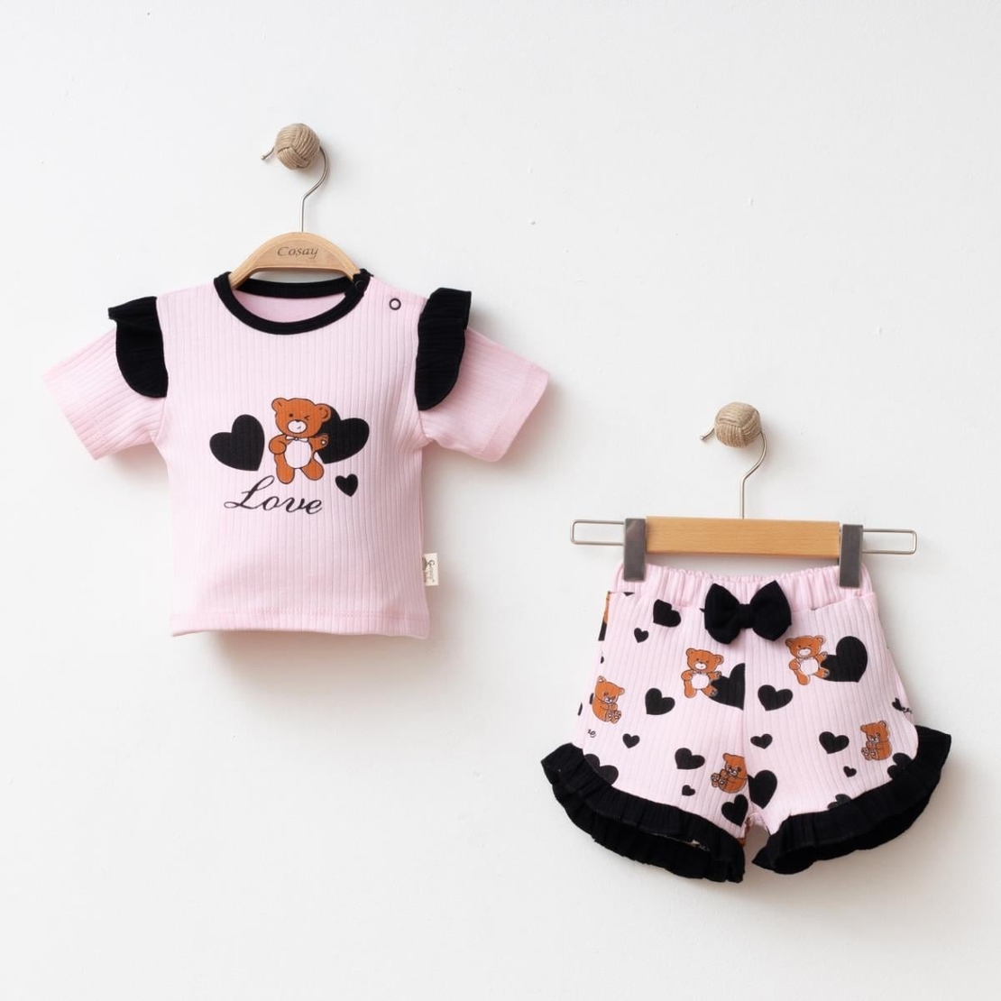 Летен комплект за момиче с мече