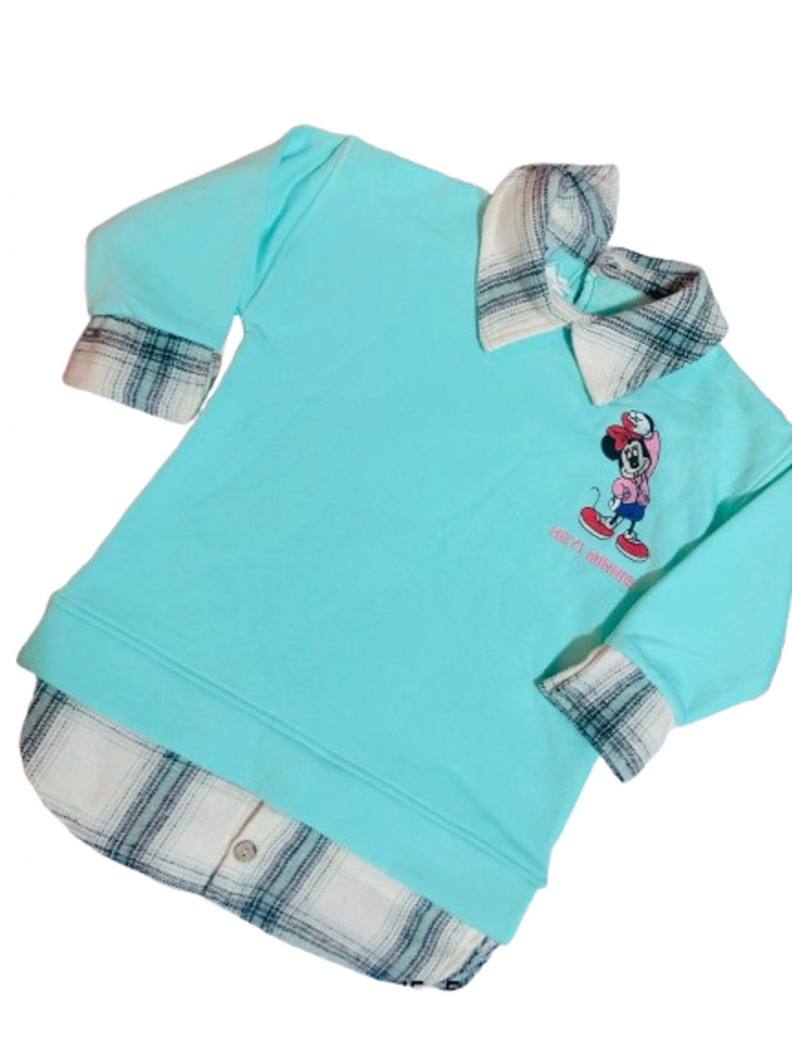 Детска туника с Мини Маус и ефект на риза