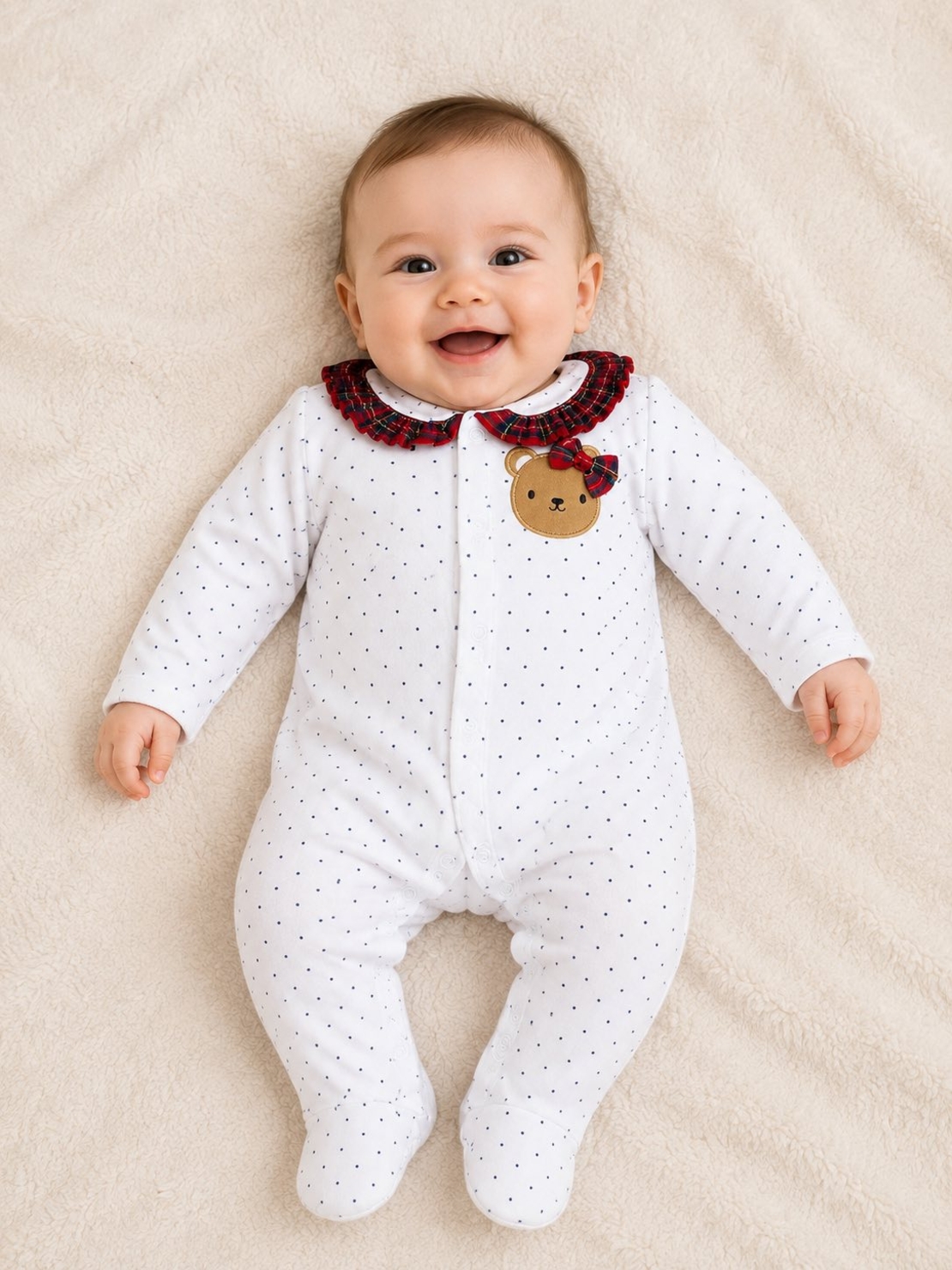 Бебешки гащеризон Teddy Tartan