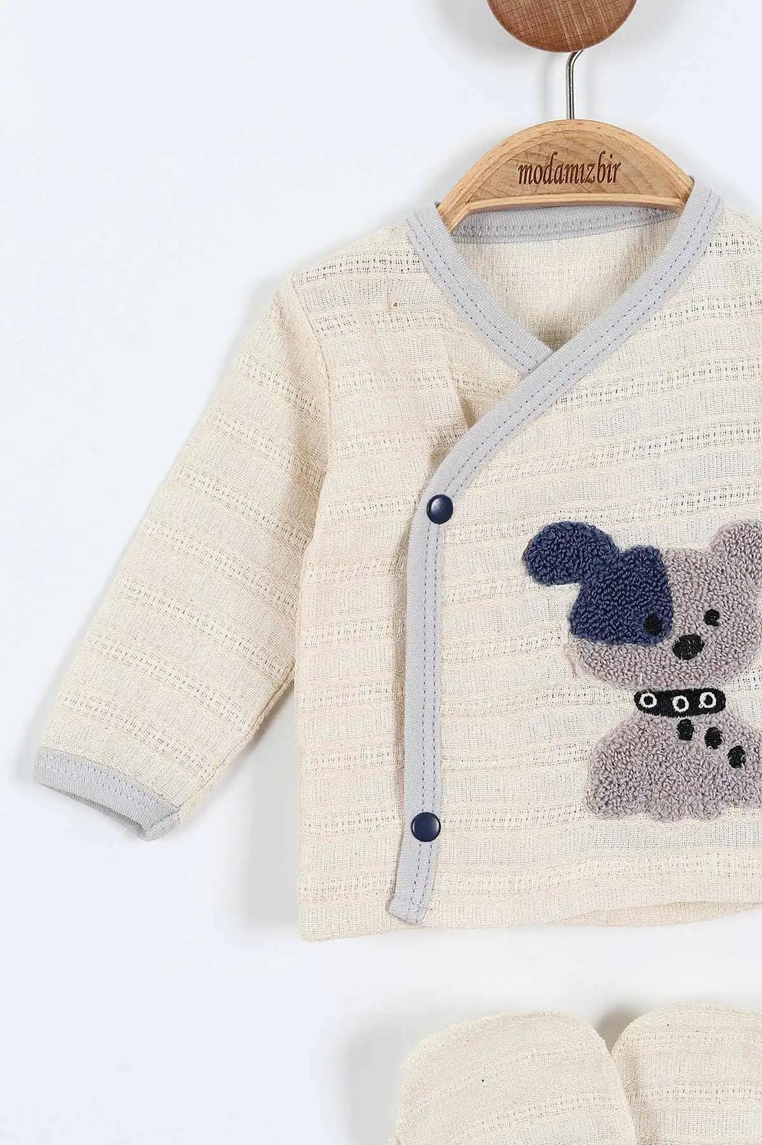 Бебешки комплект за новородено 5 части с мече