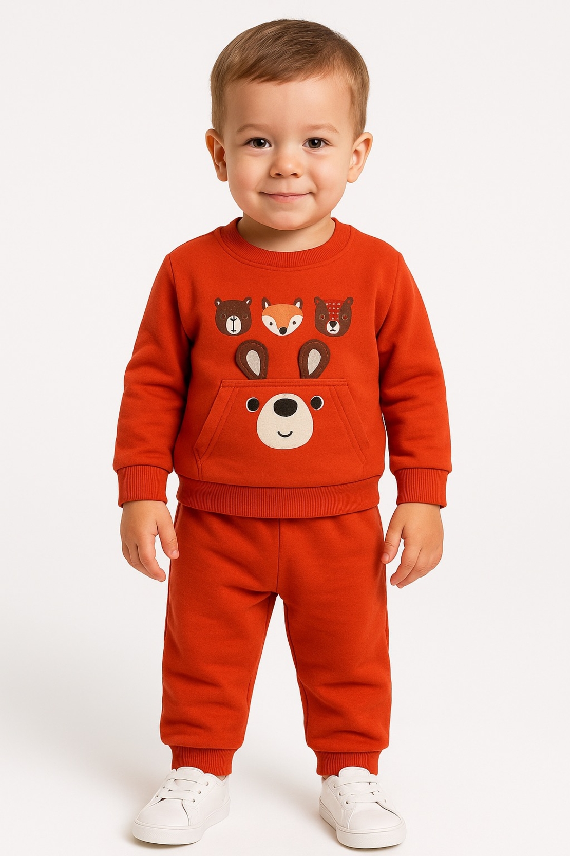 Ватиран детски комплект с мечета и лисица