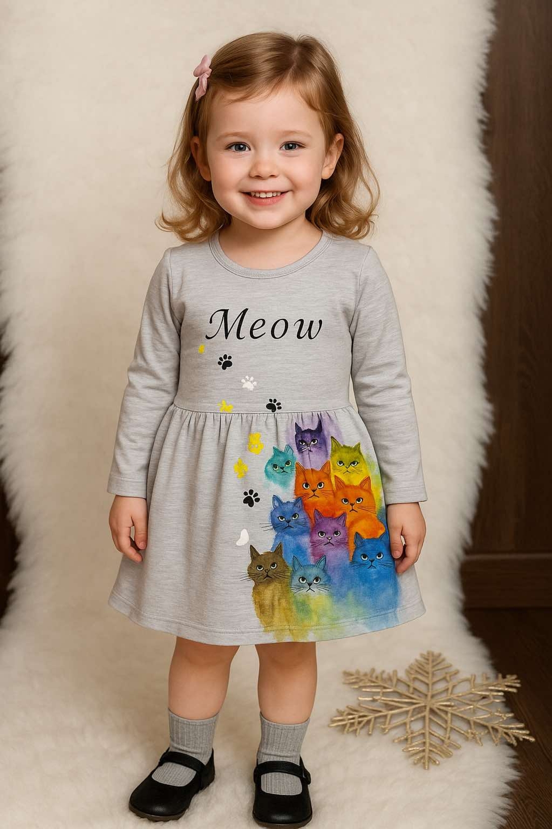 Детска рокля Meow