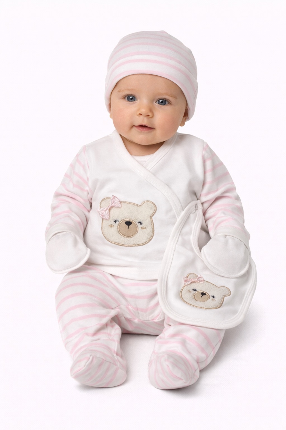 Бебешки комплект за новородено 5 части 100% памук