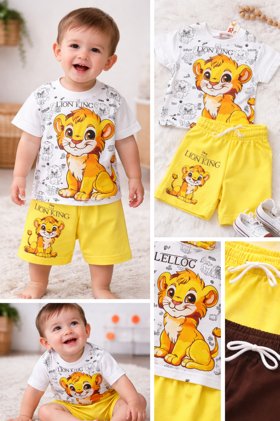 Детски летен комплект с лъвче