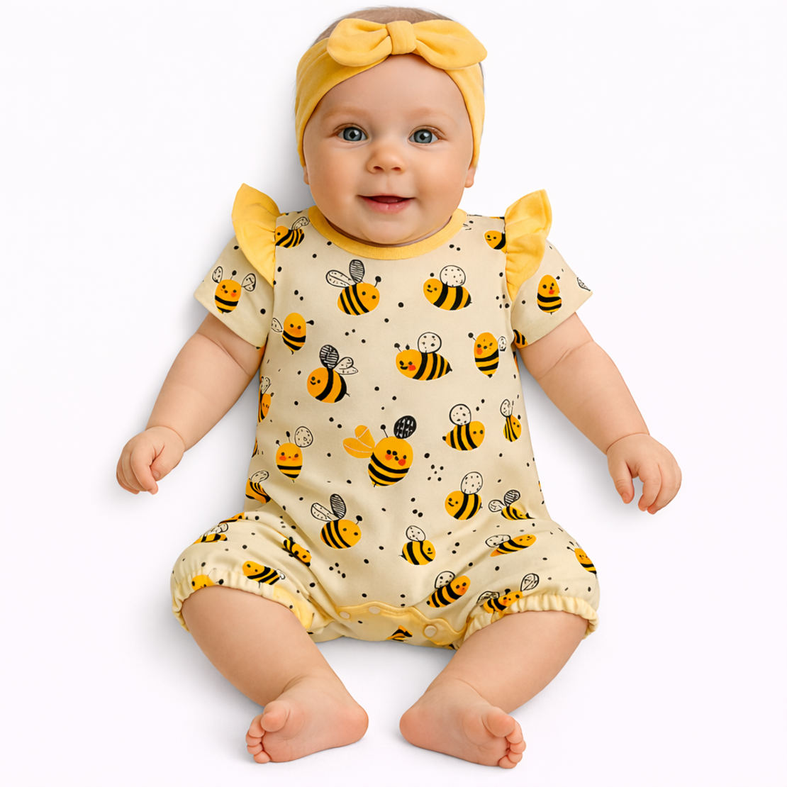 Бебешки ромпър с пчелички