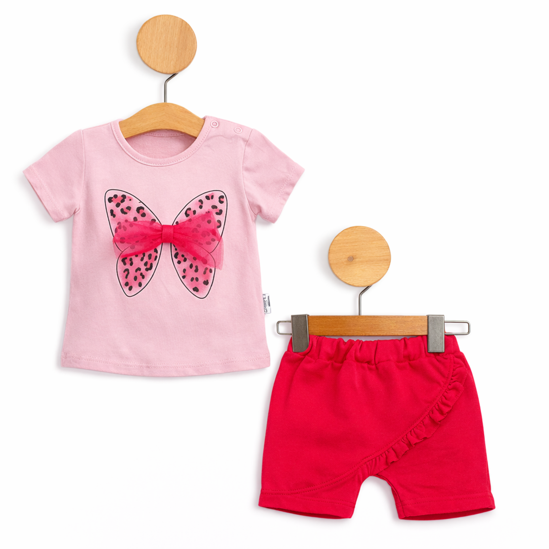 Розов летен комплект за момиче