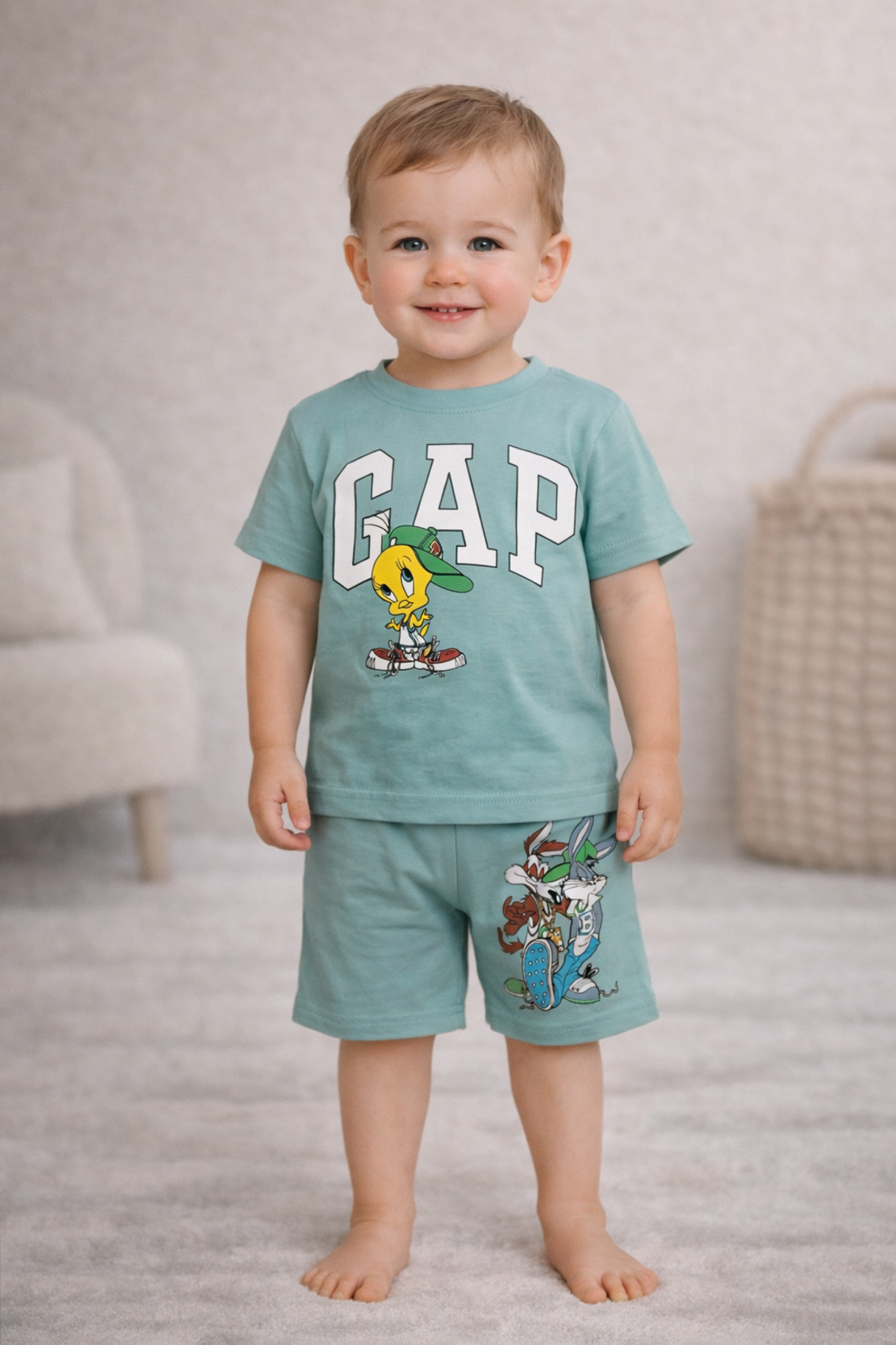 Летен Комплект Тениска и Панталонки за Момче