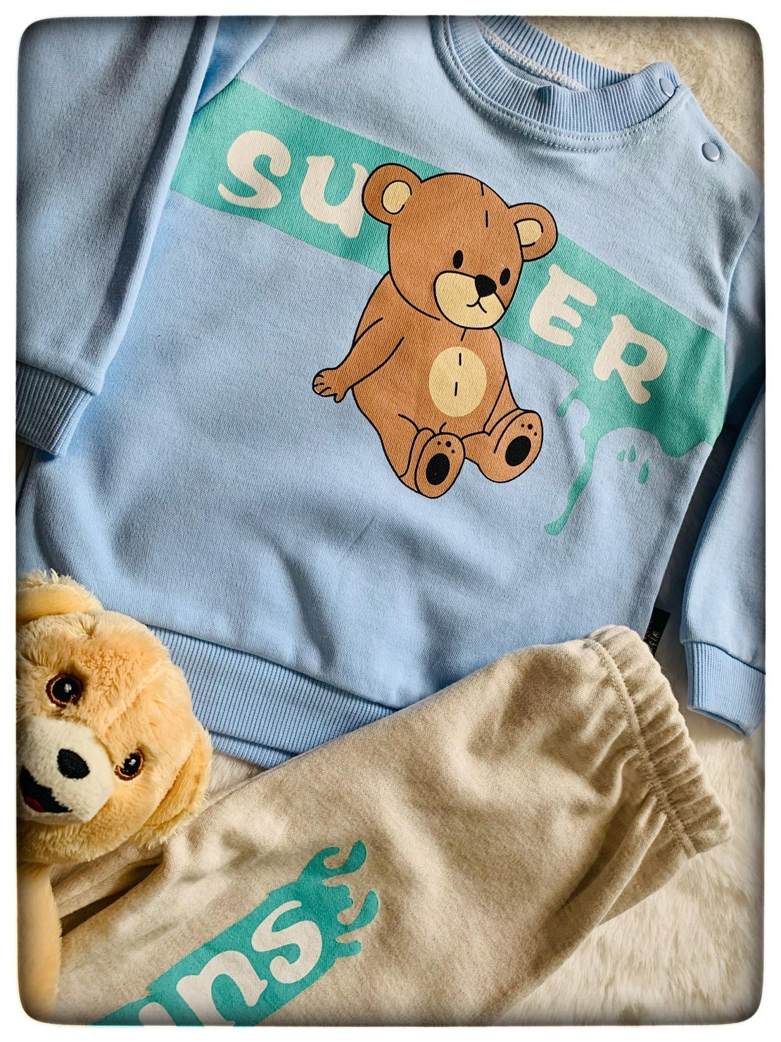 Детски комплект с мече SUPER