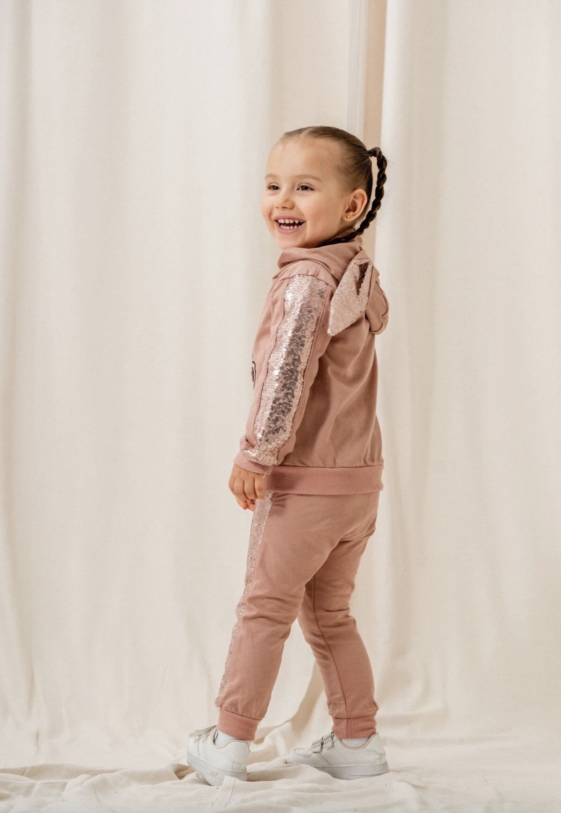 Комплект зайче  с пайети – 3 части