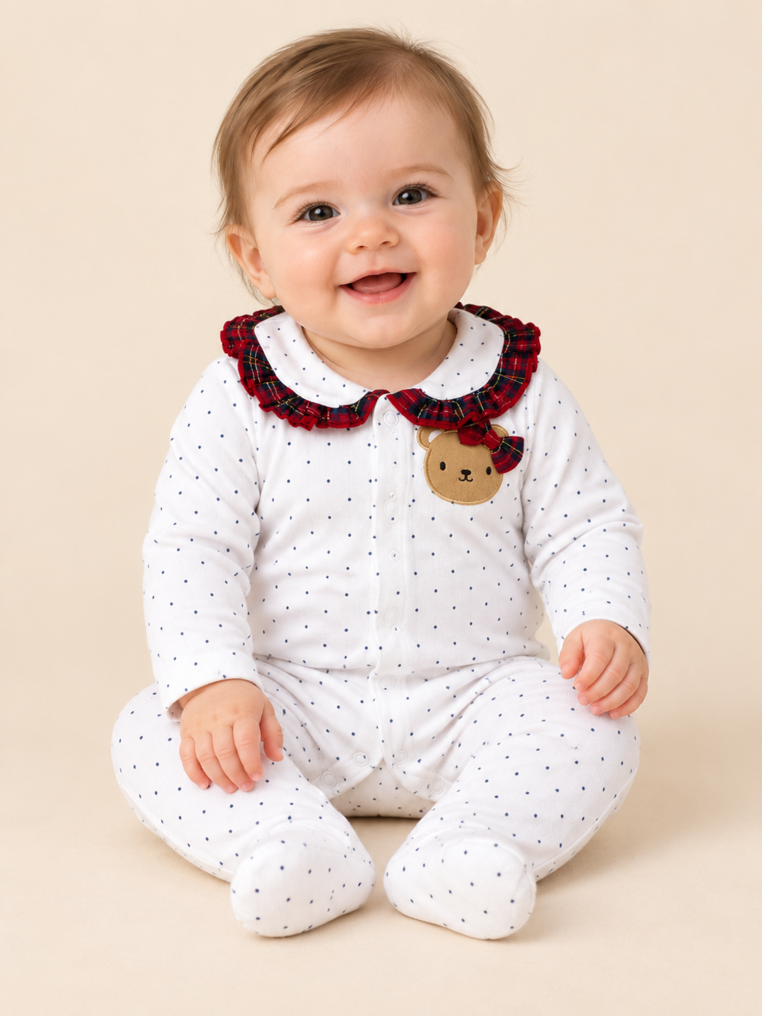 Бебешки гащеризон Teddy Tartan