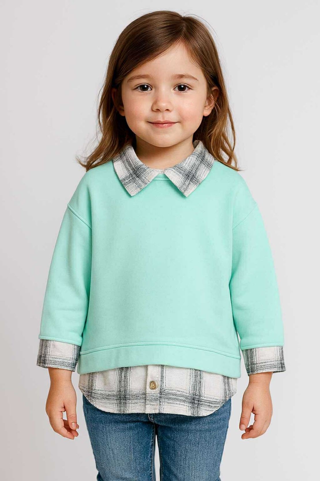 Детска туника с Мини Маус и ефект на риза