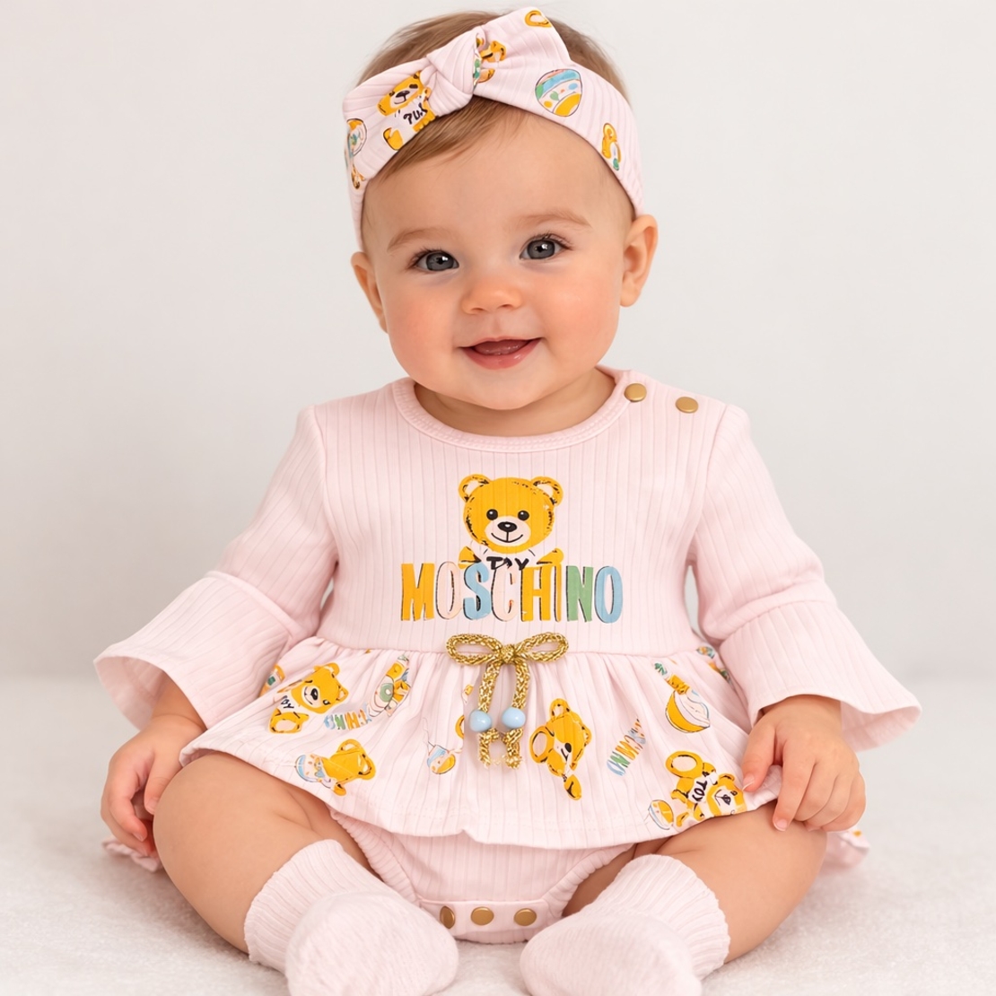 Бебешко боди рокля с мече