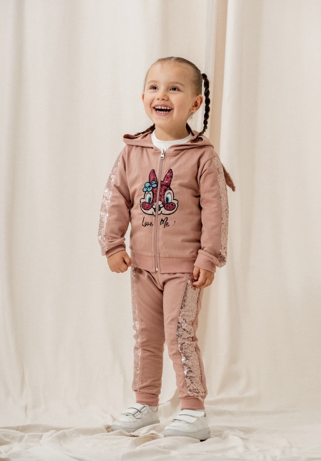 Комплект зайче  с пайети – 3 части