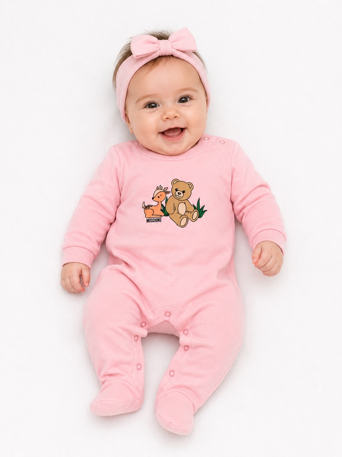 Бебешки гащеризон Teddy Friends Pink