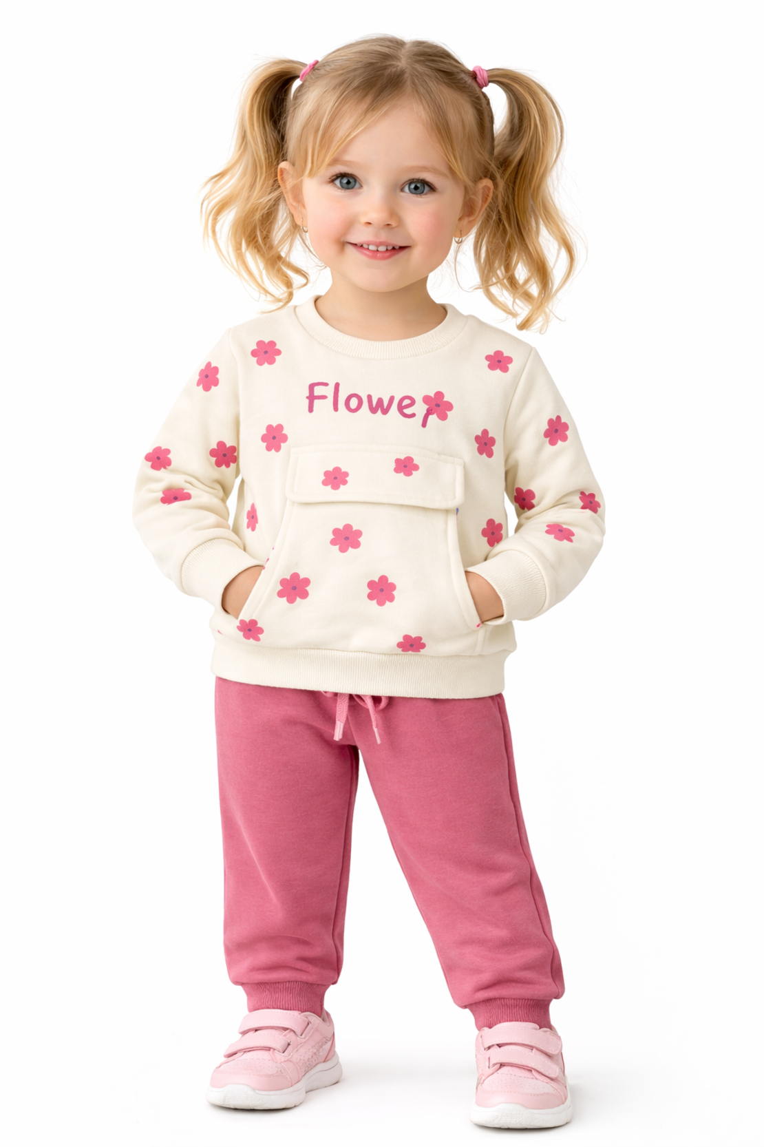 Ватиран комплект за момиче  Flower