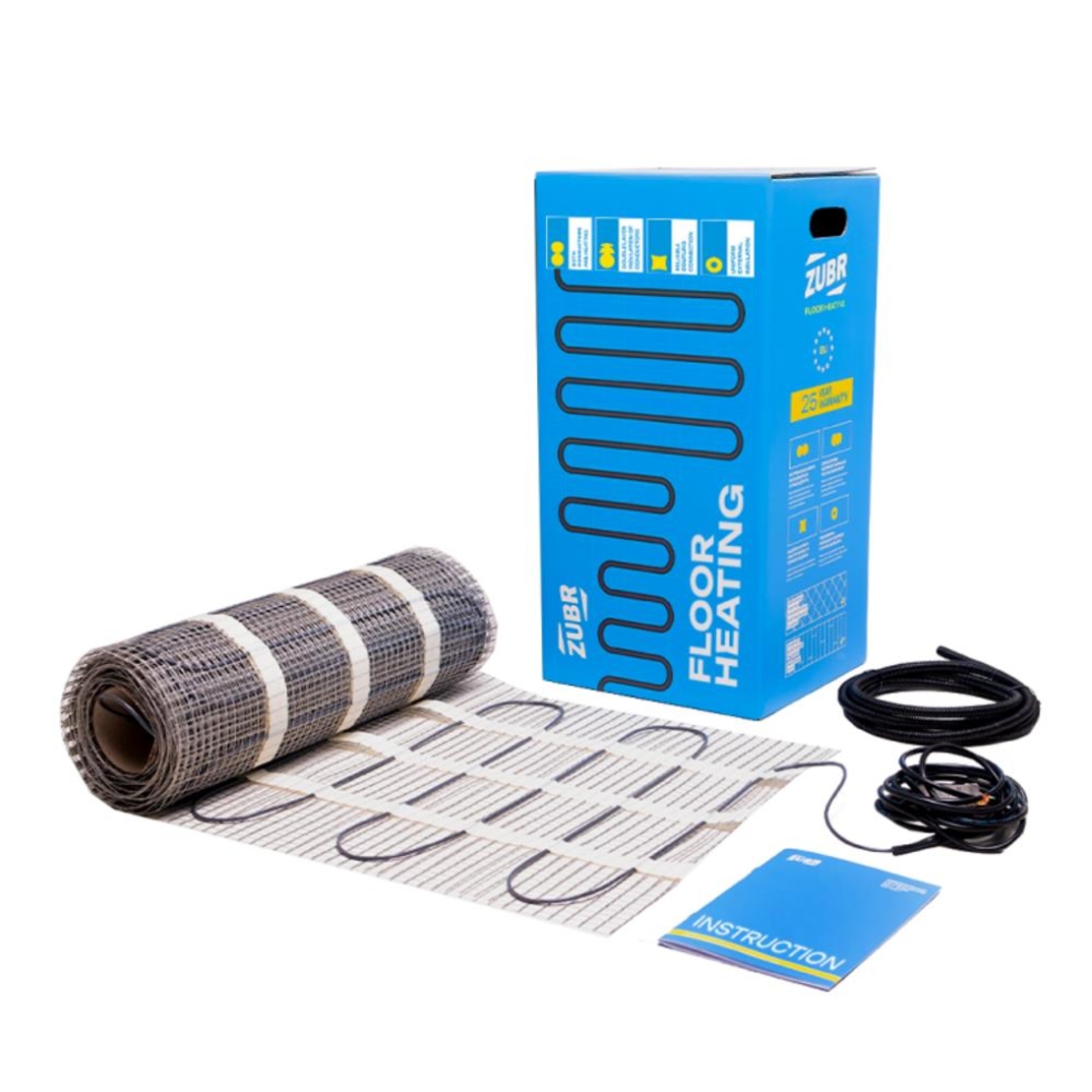 Екранирана нагревателна розетка ZUBR DC Mat 160/2 m² Обща мощност 320 W DS ELECTRONICS