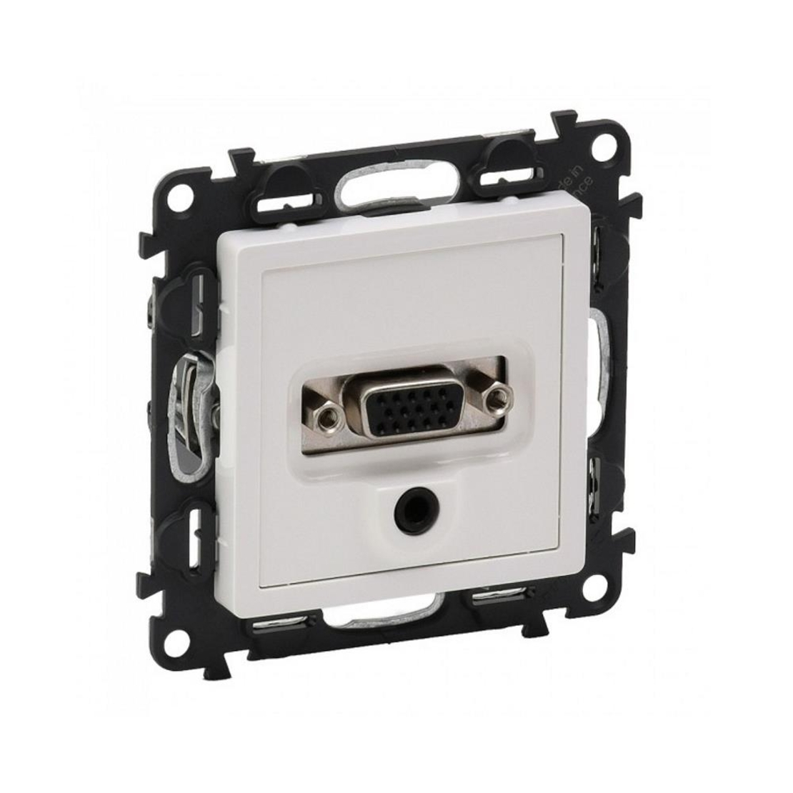 Legrand Розетка HD 15 + 3.5 mm без рамка Valena life Бяло