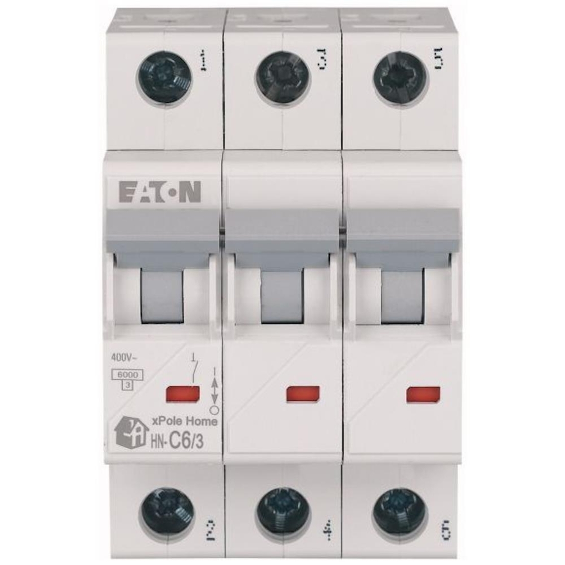 HN-C6/3 Автoматичен предпазител xPole Home, 6kА, Eaton