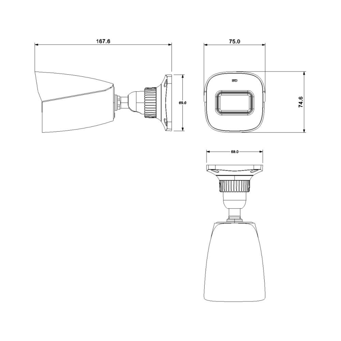 IP Bullet IR камера 2Mpx, 2.8 мм A.V., ELVOX, Vimar