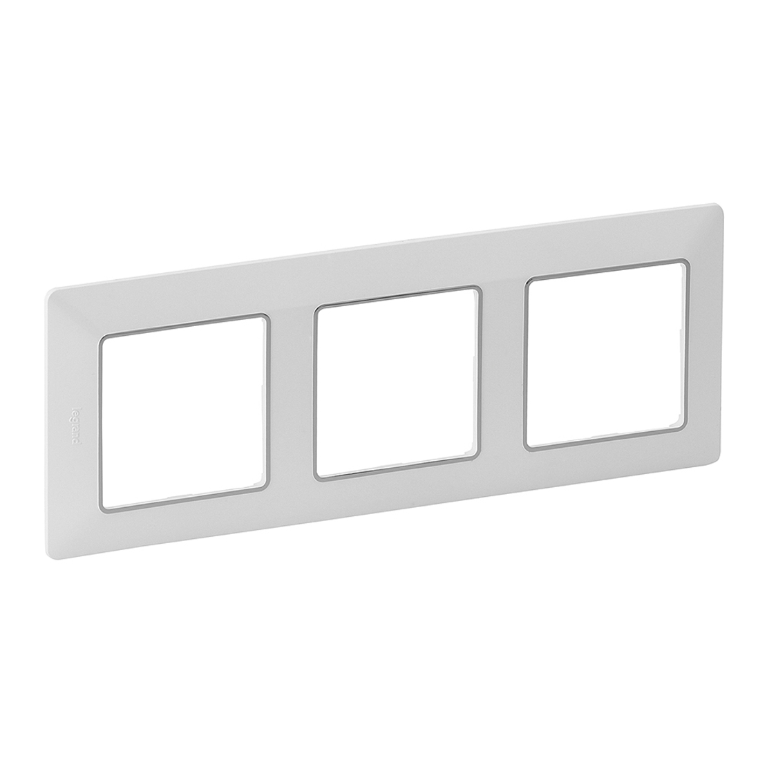 Legrand Рамка 3 х Valena Life Бяло хром
