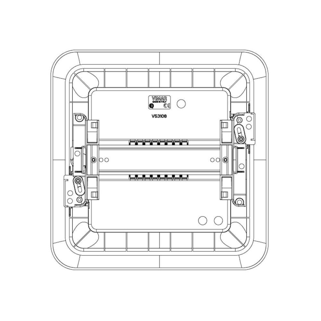 Капак за табло 8 модула скрит монтаж бяла врата и DIN шина IP40 VIMAR