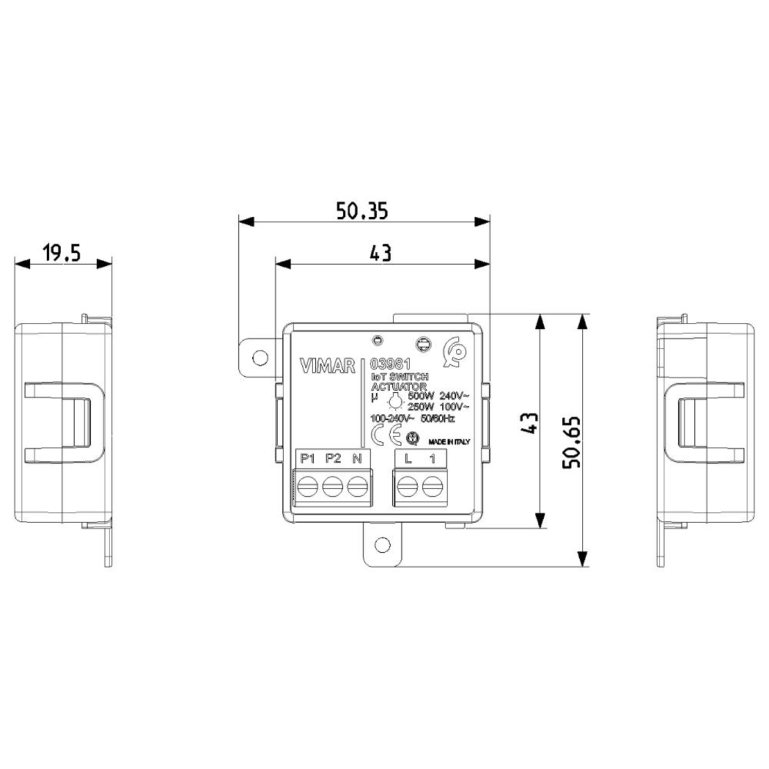IoT Електронен модул за управление NO 100-240 V 50/60 Hz VIMAR NEVE UP