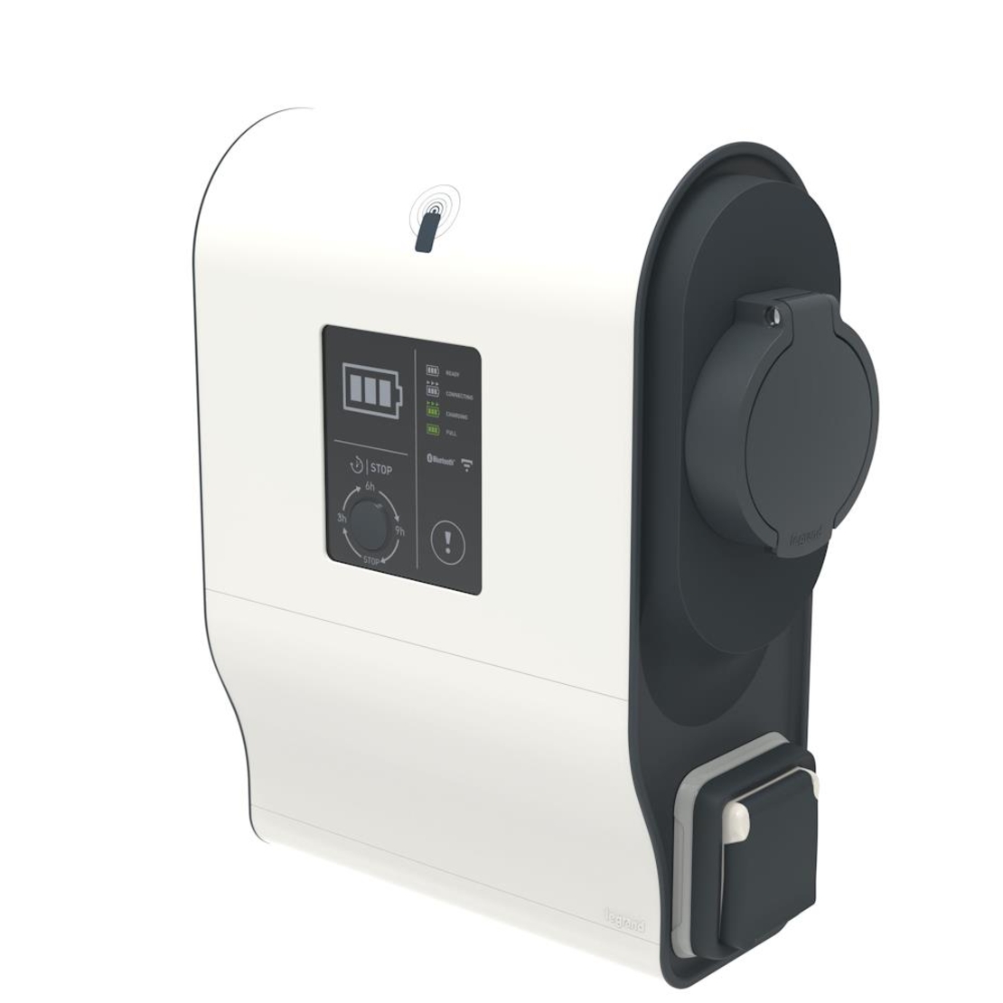 Пластмасова монофазна зарядна станция - 7,4 kW 32A, IP комуникация, RFID, Legrand