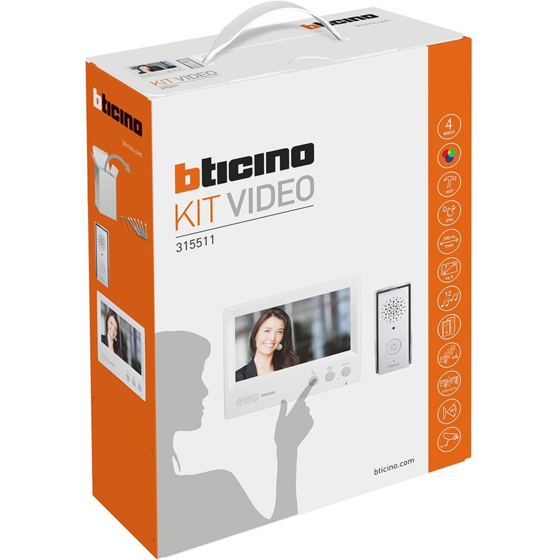 Видео домофонен кит 7 инча hands free Bticino