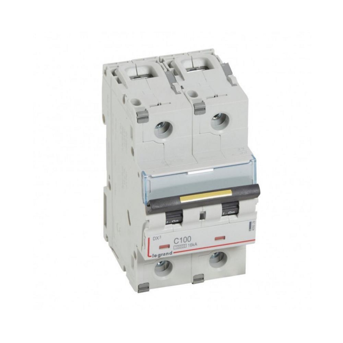 Автоматичен прекъсвач DX³ MCB 2P 100A крива С 16kA, 3 мод., Legrand