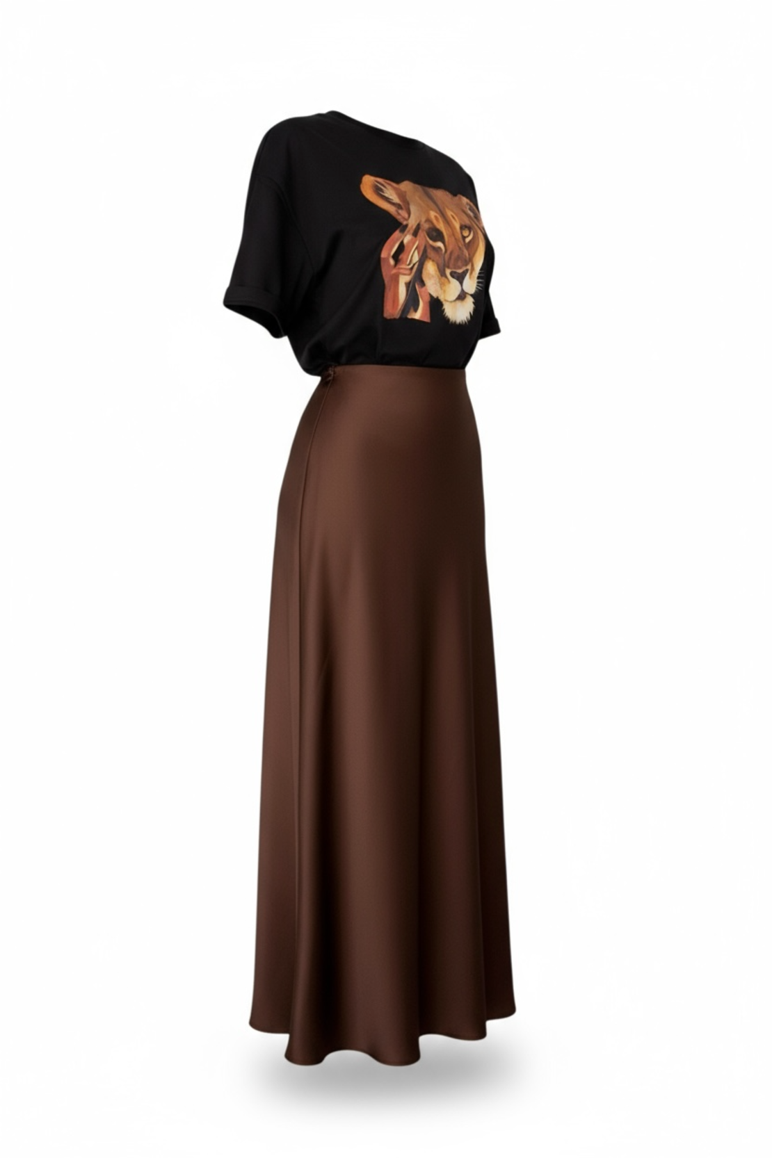 Cocoa Satin Skirt
