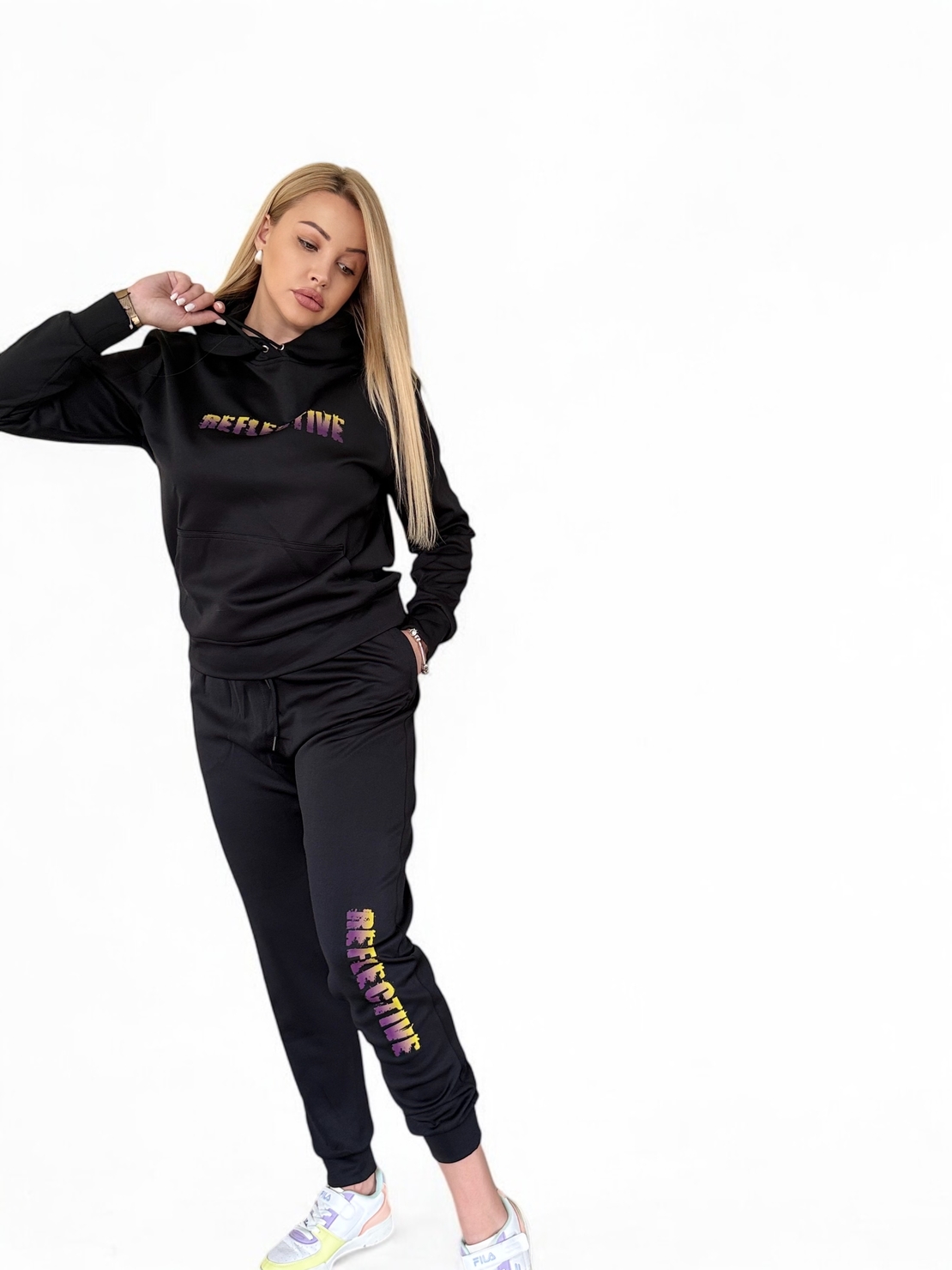 Reflective Black Neon Set