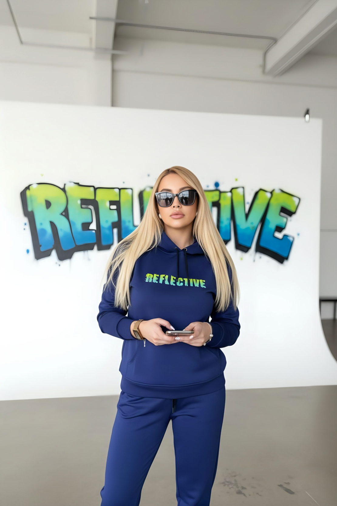 Reflective Blue Neon Set