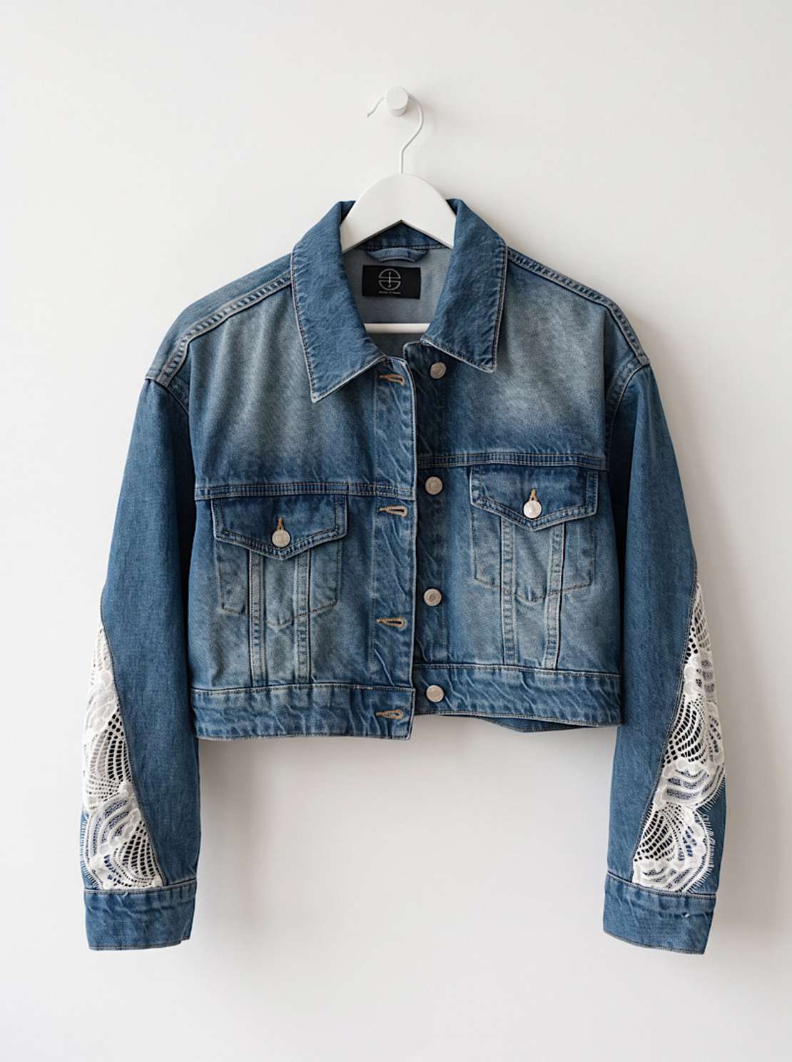 Femme 13 Denim – Дамско дънково яке с дантела