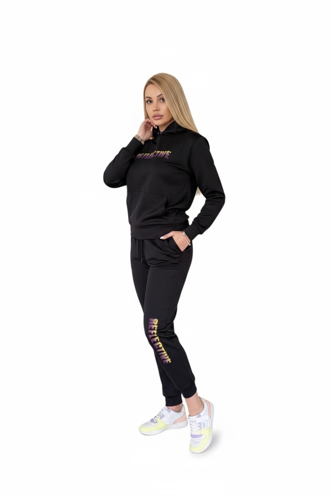 Reflective Black Neon Set