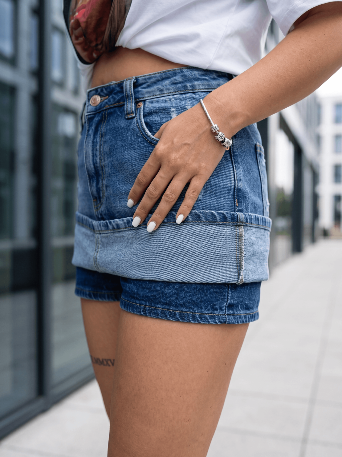 Indigo Denim – Дънкова пола-панталон с висока талия
