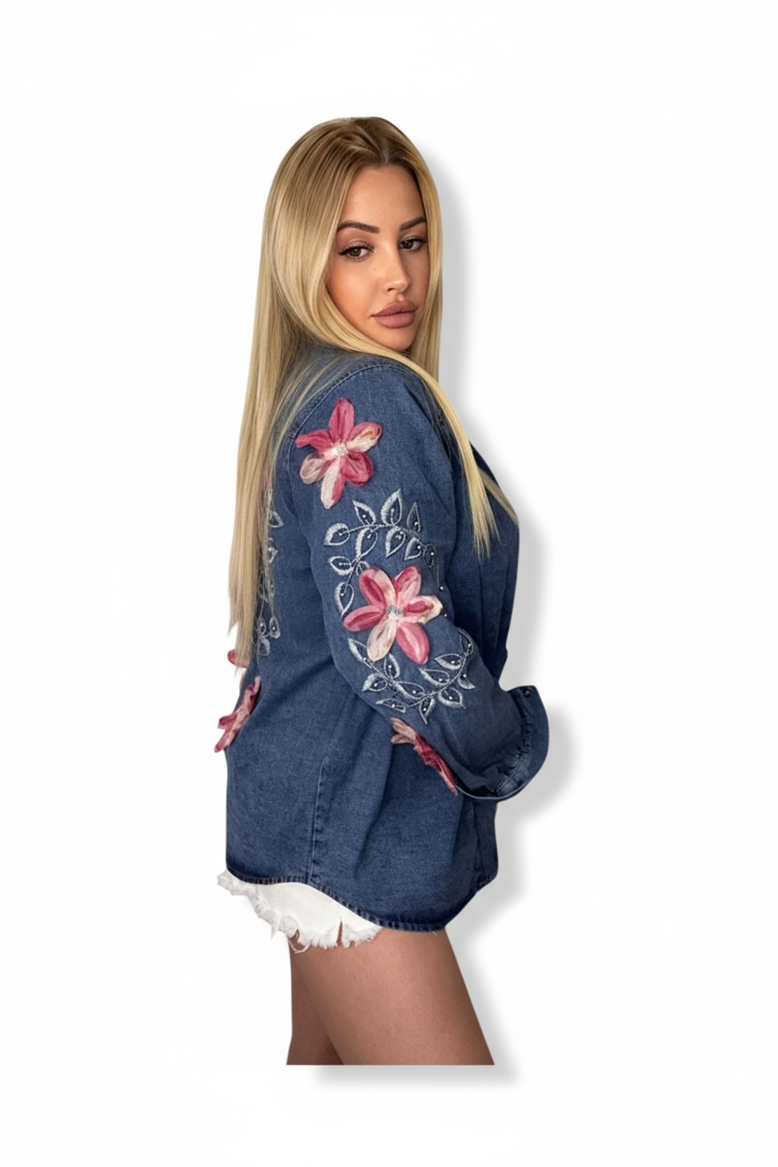 Връхна дънкова риза Blossom Soul