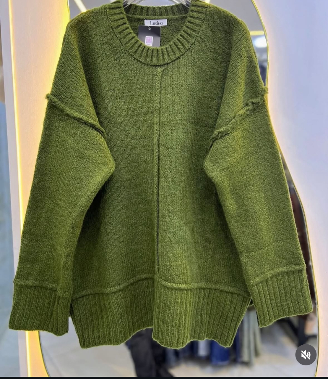 Издължен пуловер „Soft Touch“ Green