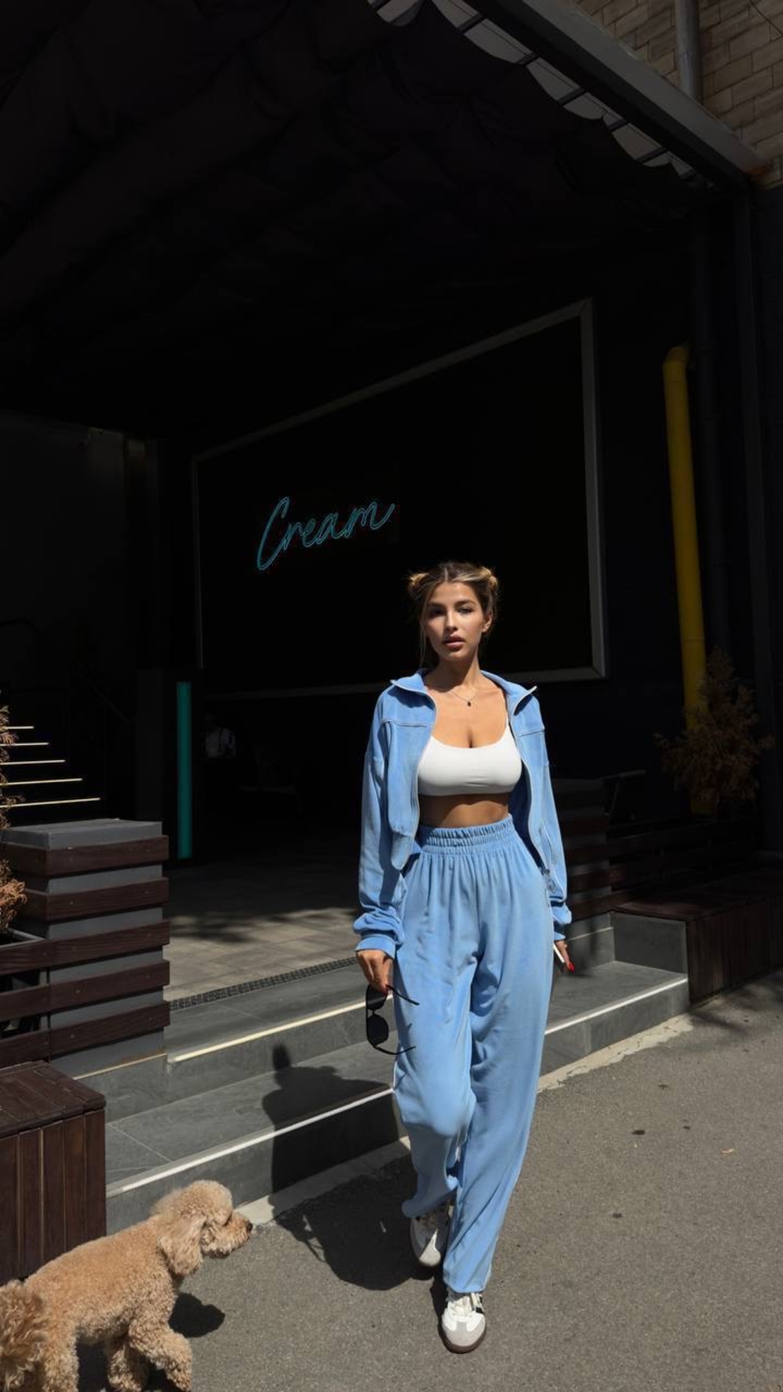 Velour Touch Set Blue – спортен екип от мек велур