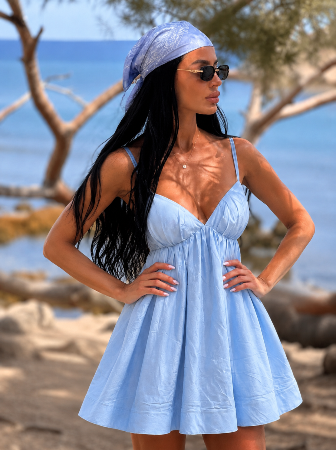 “Azzura”blue - Лятна рокля