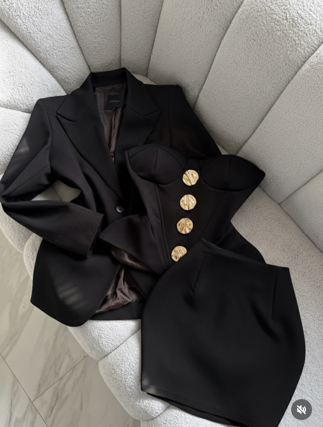 “Royal Noir” 3-Piece Set - Елегантен костюм с корсет