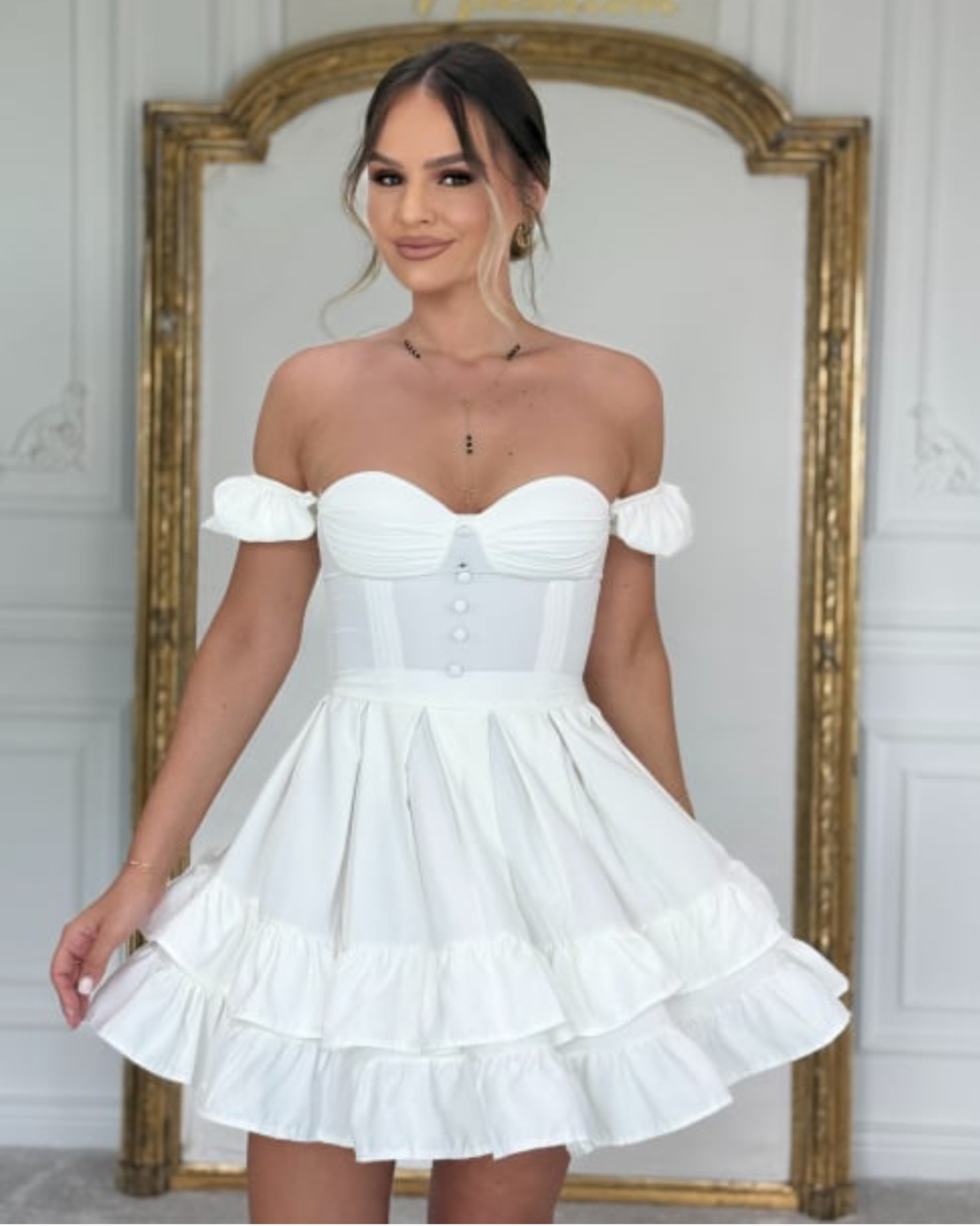 Рокля “Барби” – корсетна елегантност White