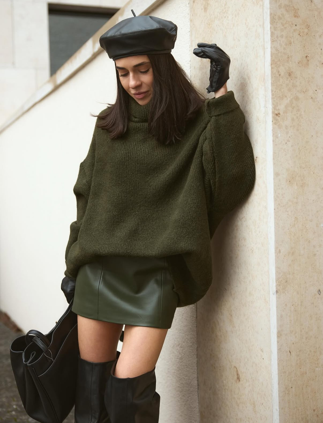 Winter Grace Green– туника-рокля тип пуловер