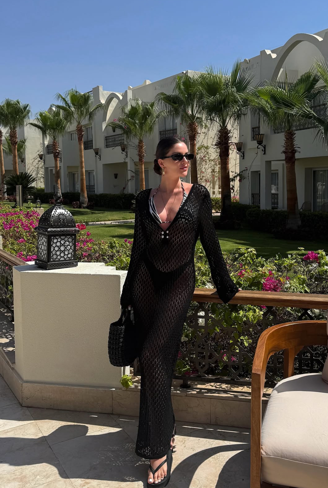 “ Oceana Backless” black – дълга плажна рокля