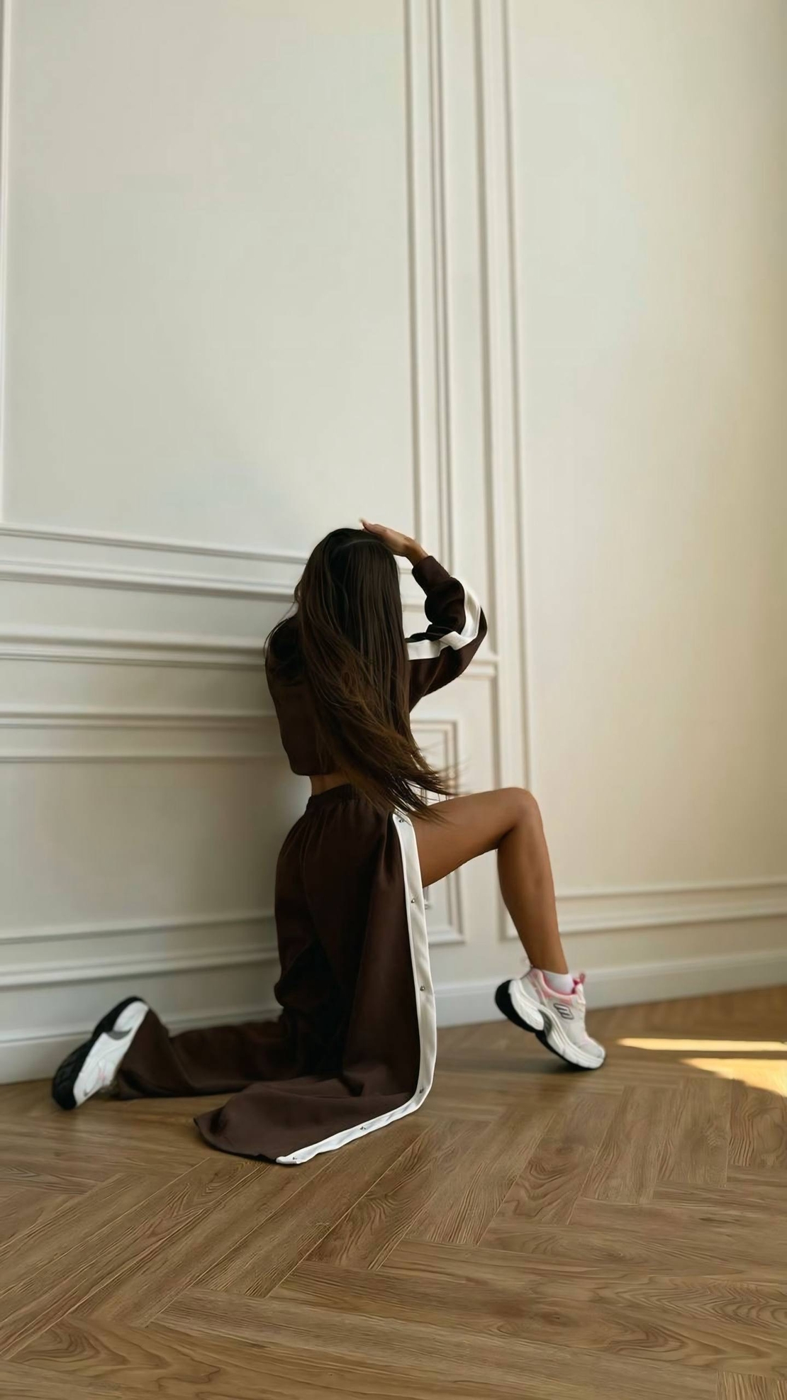 “ Urban Contrast Luxe Set “ brown - спортен екип с копчета