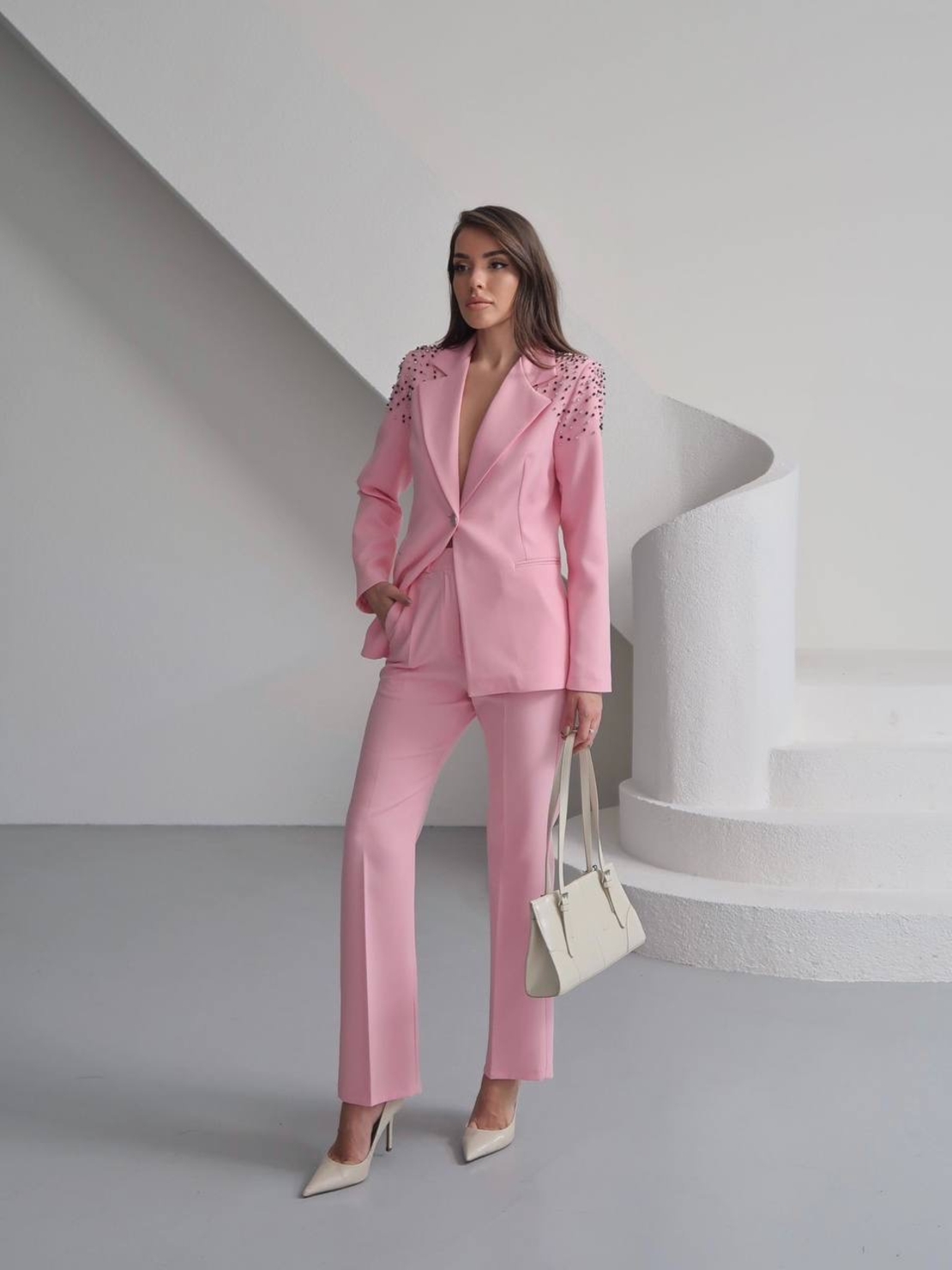 Elegance Power Suit Pink  - Сако и панталон