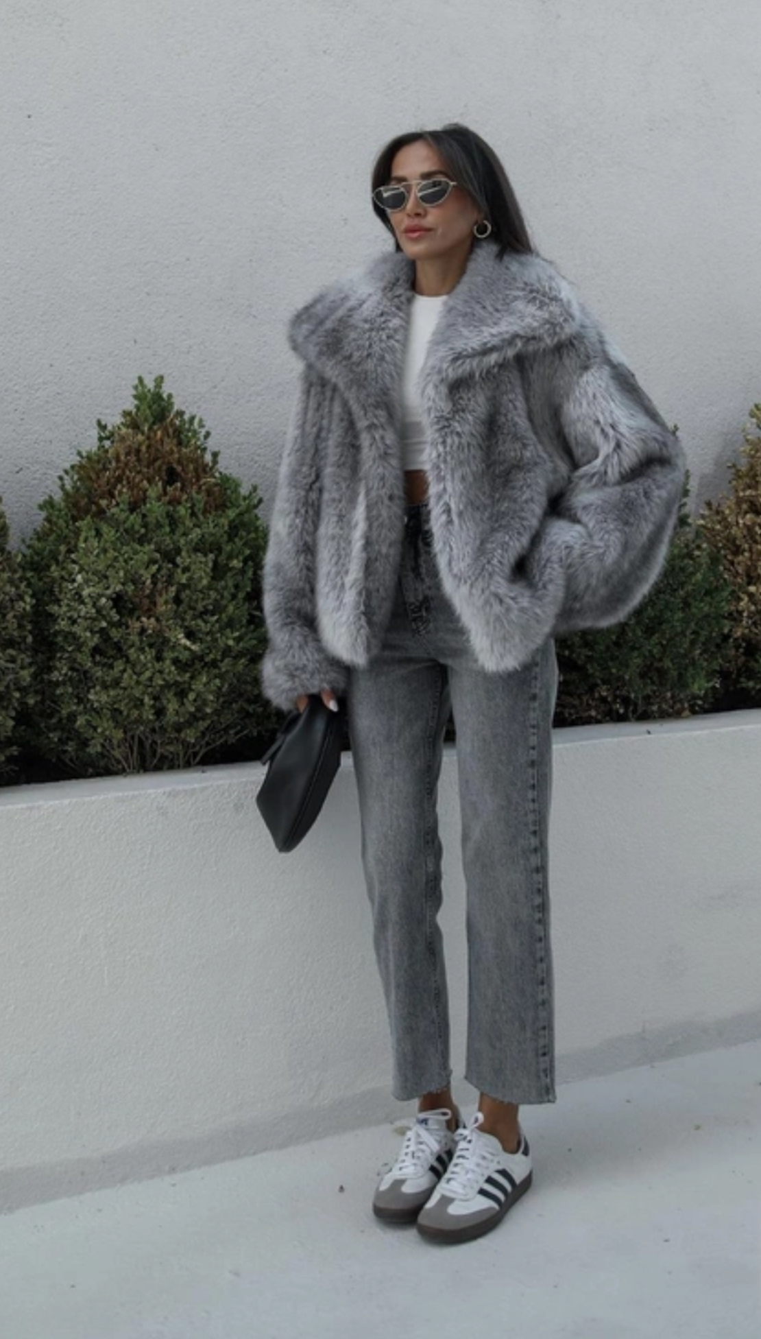 Дънки с висока талия Сиво